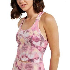 Calvin Klein Performance Womens Small Printed Racerback Cropped Tank Top $49